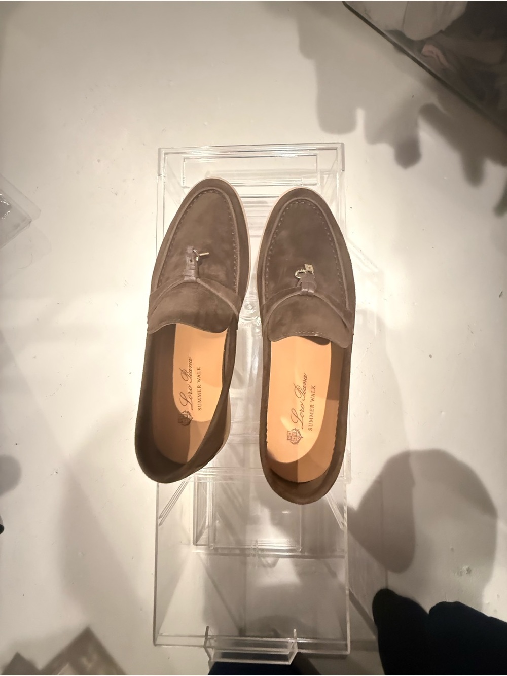 Loro Piana Dark Brown Suede Bit Loafers - Picture 2 of 4